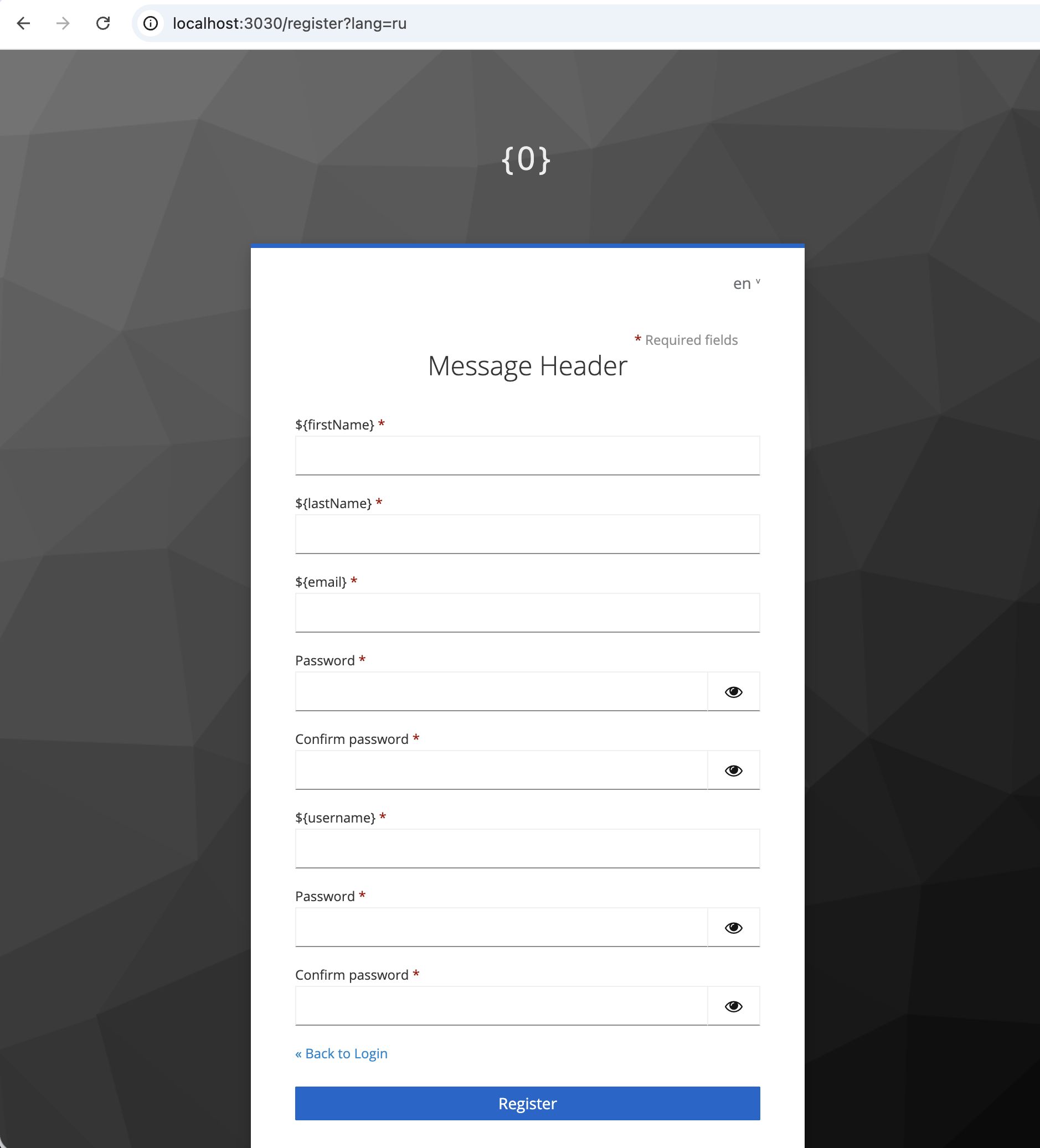 Fitcloak Register Page